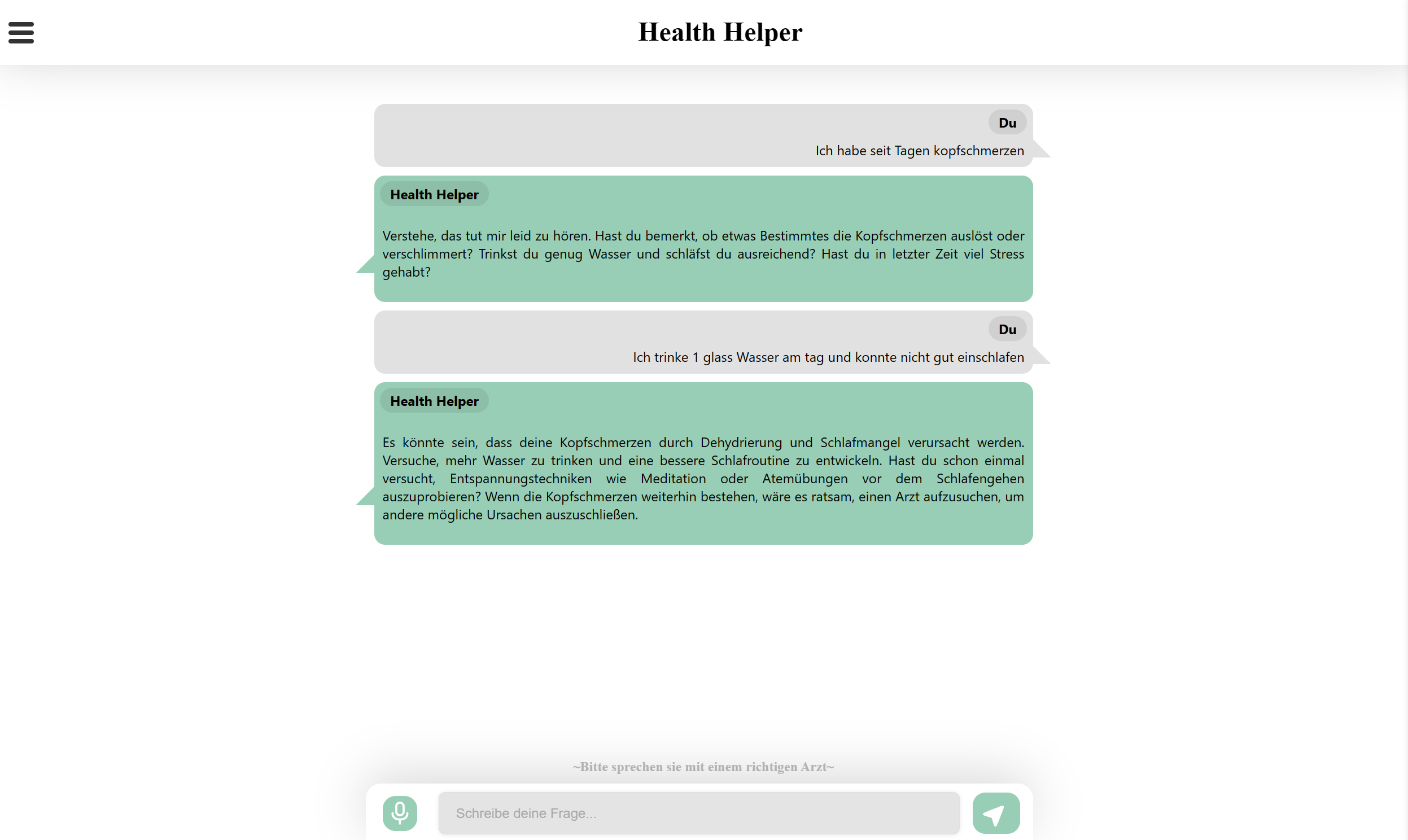 Health Helper Website